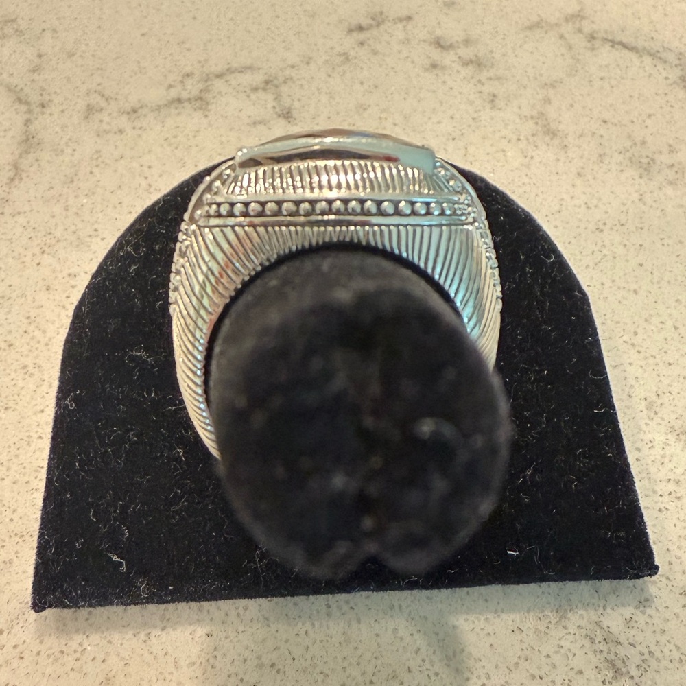 Judith Ripka Citrine & Diamonique sterling silver ring - Picture 4 of 6